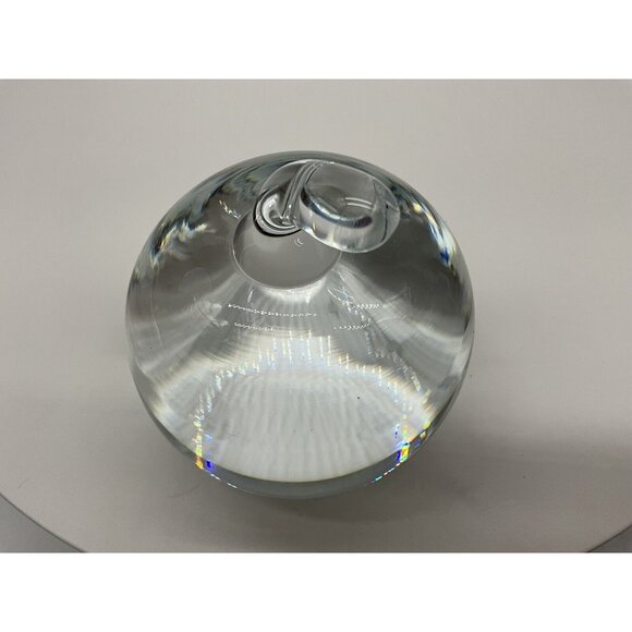 Baccarat for CARTIER Crystal Apple w/Stem PAPERWEIGHT Vtg Crystal Collectible - Picture 15 of 16